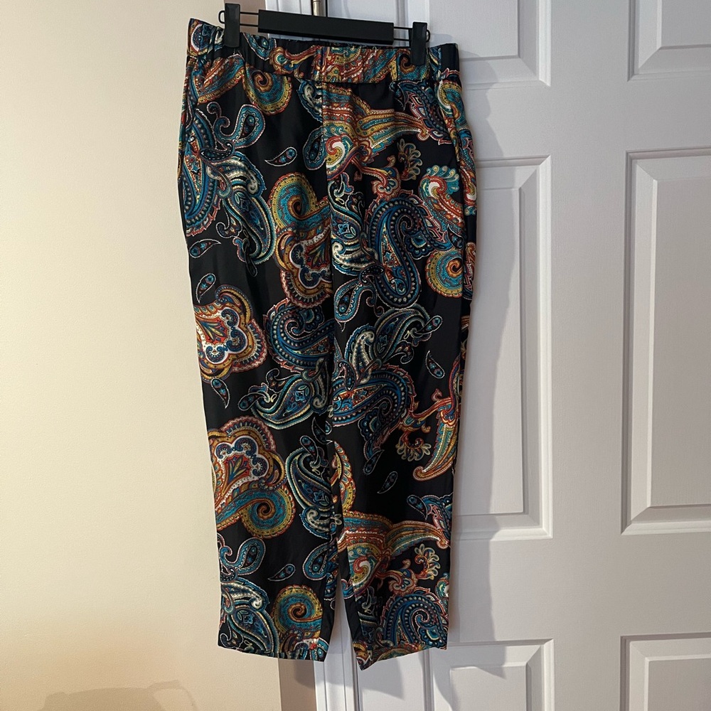 Real silk Paisley Print Pants - Multicolor, j Crew